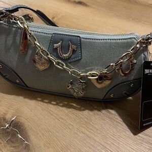 True Religion Denim Chain-Embellished Women's Shoulder Purse